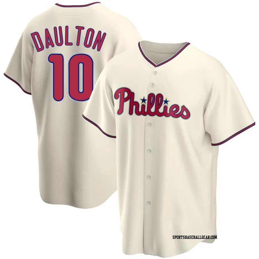 Darren Daulton Men's Philadelphia Phillies Cream Replica Alternate Jersey