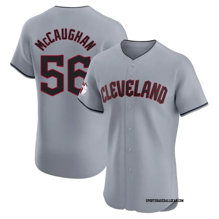 Darren McCaughan Men's Cleveland Guardians Gray Elite Road Jersey