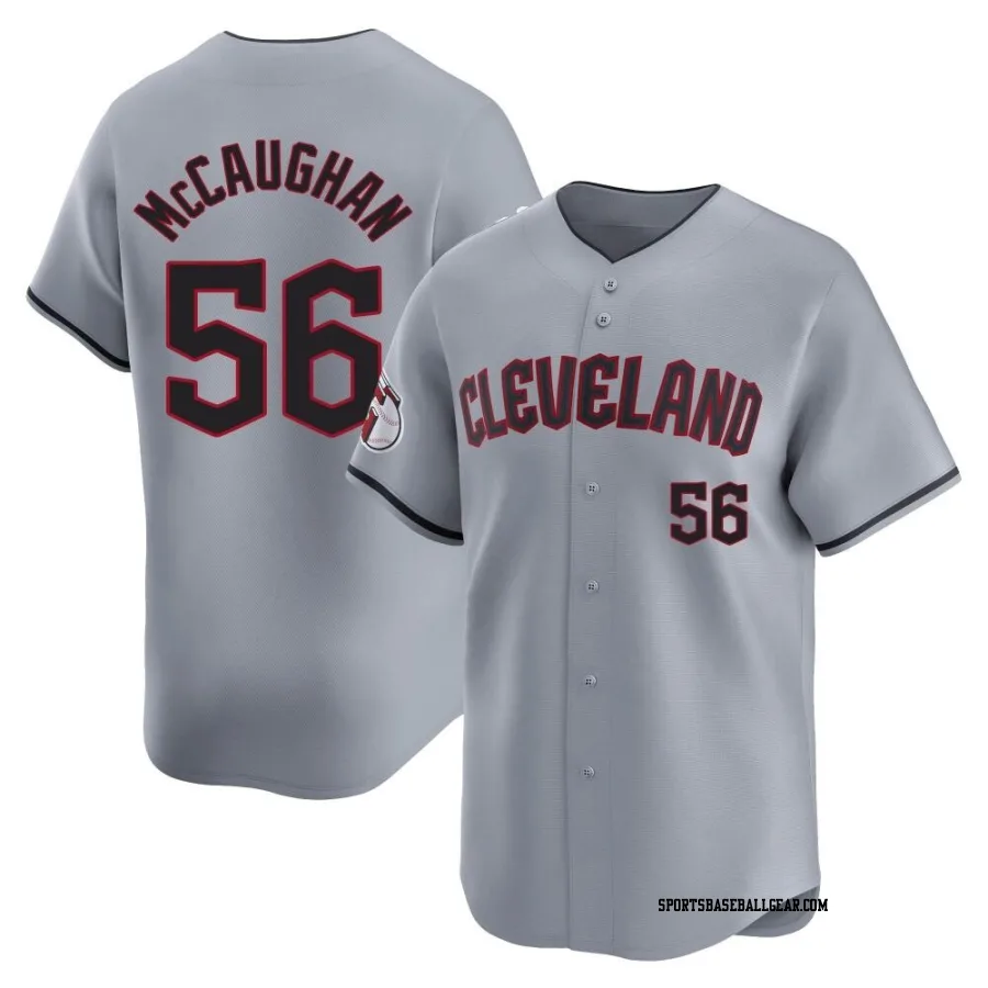 Darren McCaughan Men's Cleveland Guardians Gray Limited Road Jersey