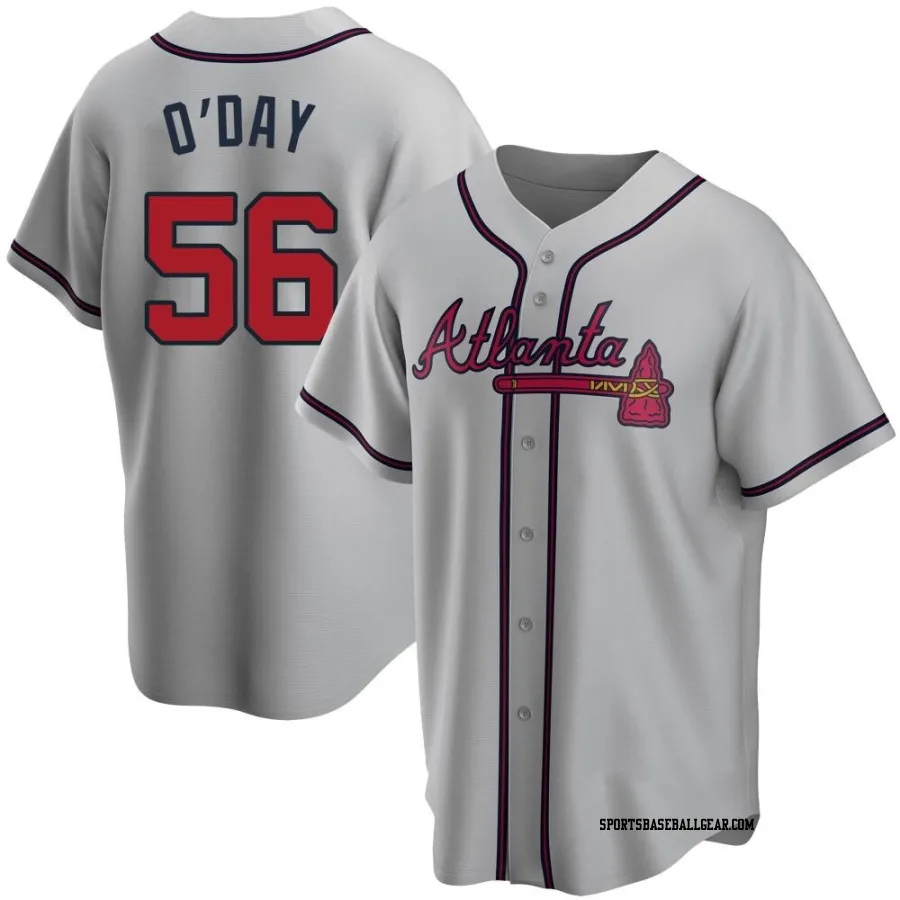 Darren O'Day Men's Atlanta Braves Gray Replica Road Jersey