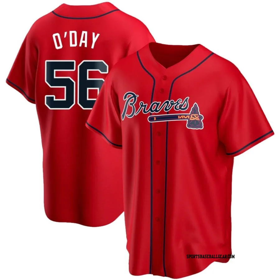Darren O'Day Men's Atlanta Braves Red Replica Alternate Jersey