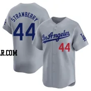 Darryl Strawberry Men's Los Angeles Dodgers Gray Limited Away Jersey