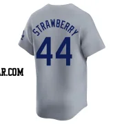 Darryl Strawberry Men's Los Angeles Dodgers Gray Limited Away Jersey