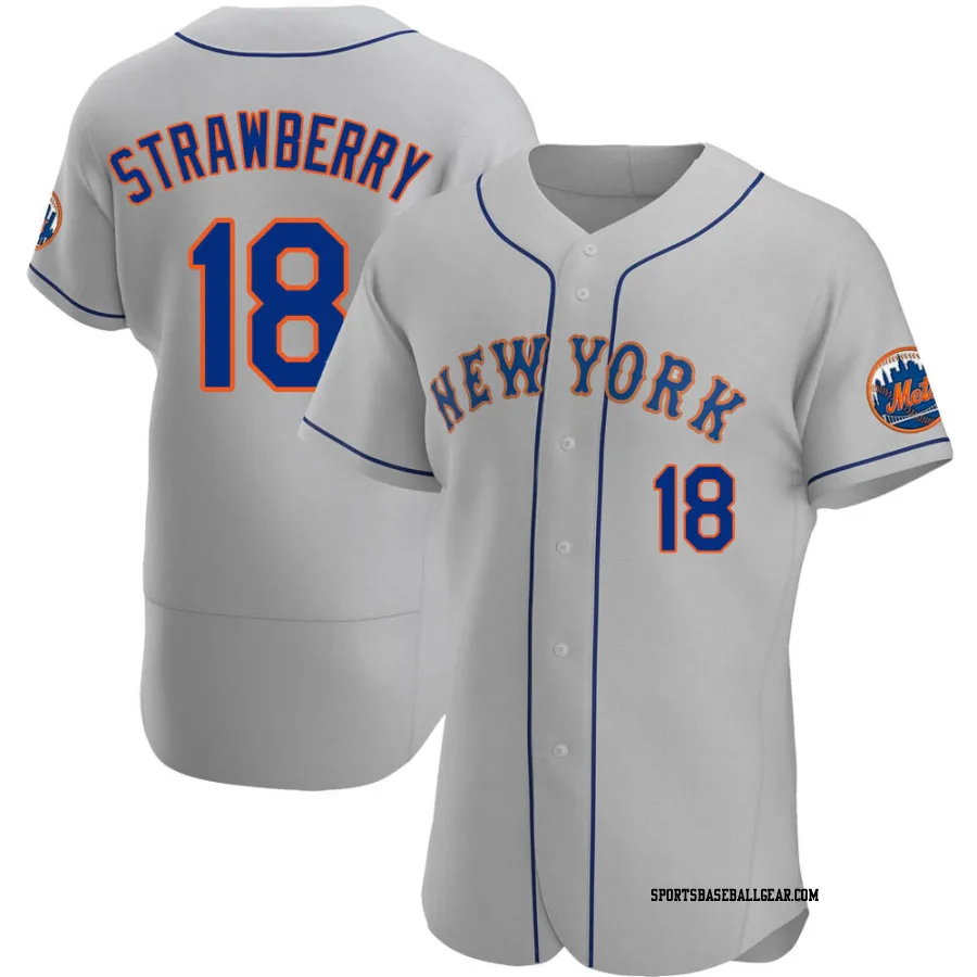 Darryl Strawberry Men's New York Mets Gray Authentic Road Jersey