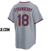 Darryl Strawberry Men's New York Mets Gray Replica Away 2.0 Jersey