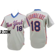 Darryl Strawberry Men's New York Mets Grey Authentic Throwback Jersey