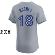 Darwin Barney Men's Toronto Blue Jays Gray Elite Road Jersey
