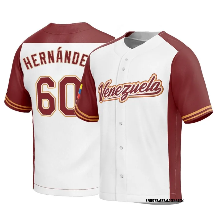 Darwinzon Hernandez Men's Venezuela Baseball White Replica 2023 World Baseball Classic Jersey