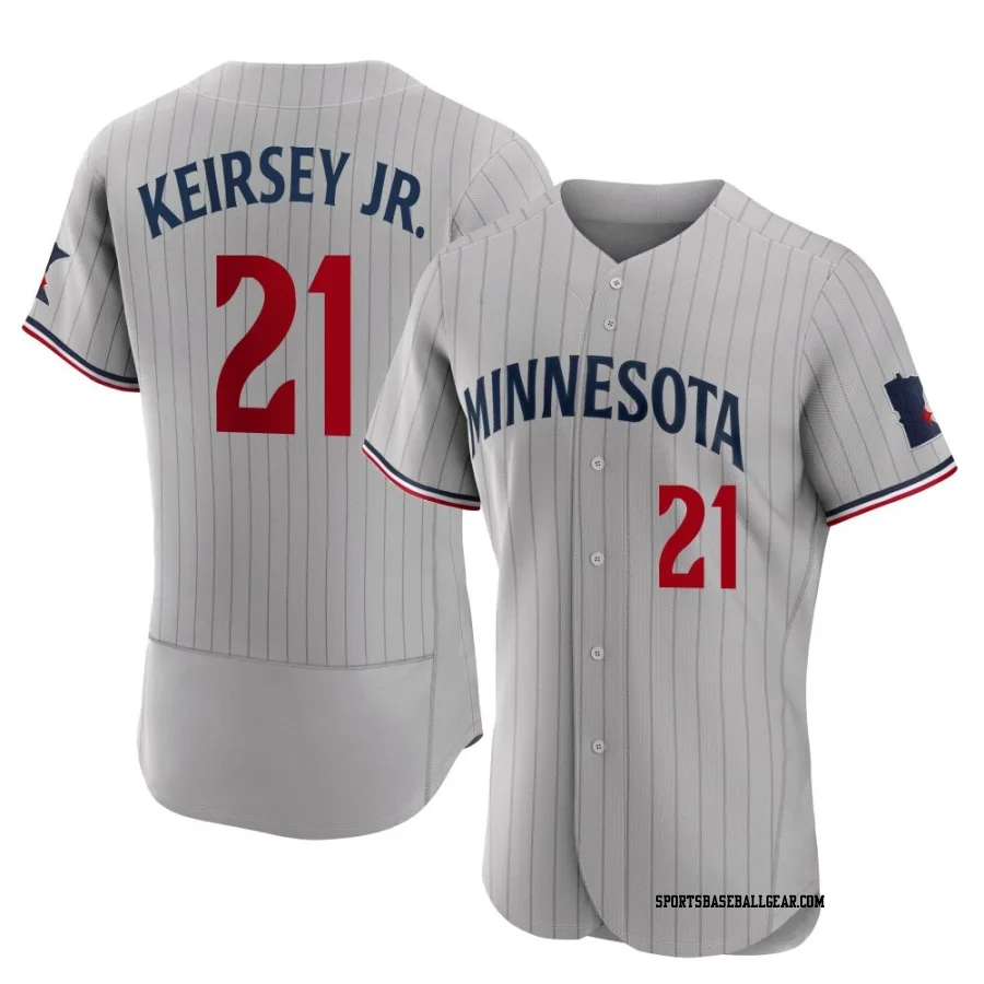 DaShawn Keirsey Jr. Men's Minnesota Twins Gray Authentic Road Jersey