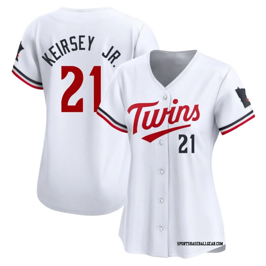 DaShawn Keirsey Jr. Women's Minnesota Twins White Limited Home Jersey