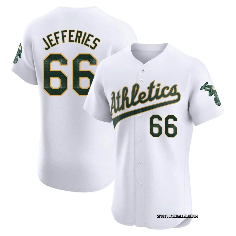 Daulton Jefferies Men's Oakland Athletics White Elite Home Jersey