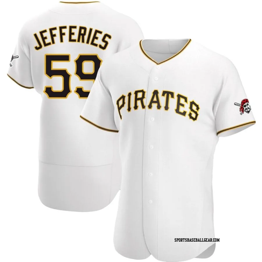 Daulton Jefferies Men's Pittsburgh Pirates White Authentic Home Jersey