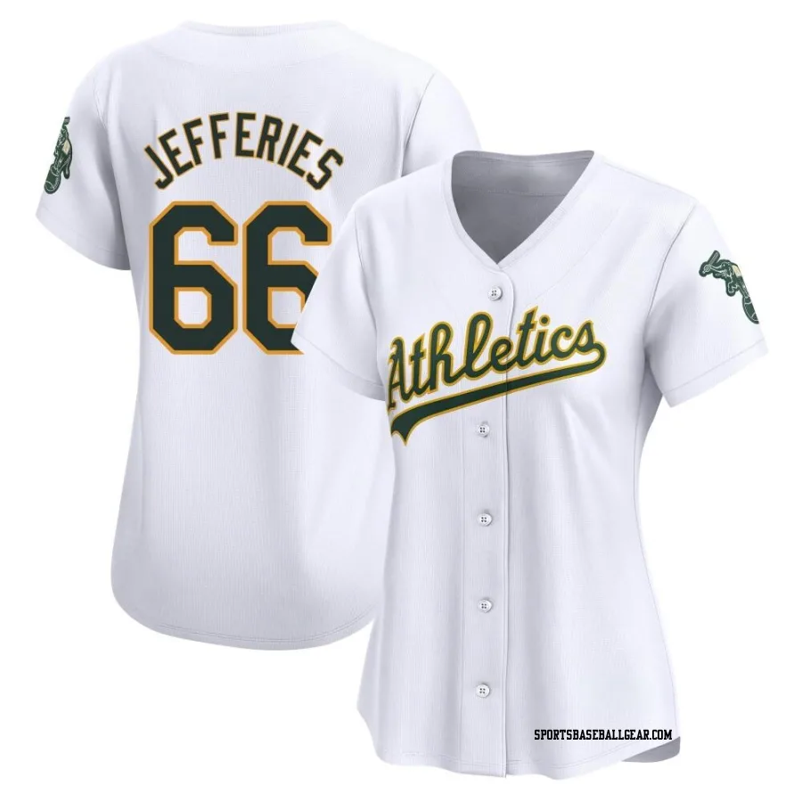Daulton Jefferies Women's Oakland Athletics White Limited Home Jersey