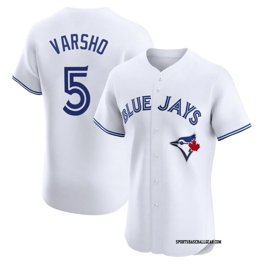 Daulton Varsho Men's Toronto Blue Jays White Elite Home Jersey