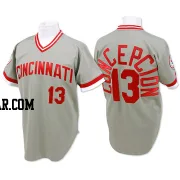 Dave Concepcion Men's Cincinnati Reds Grey Authentic Throwback Jersey