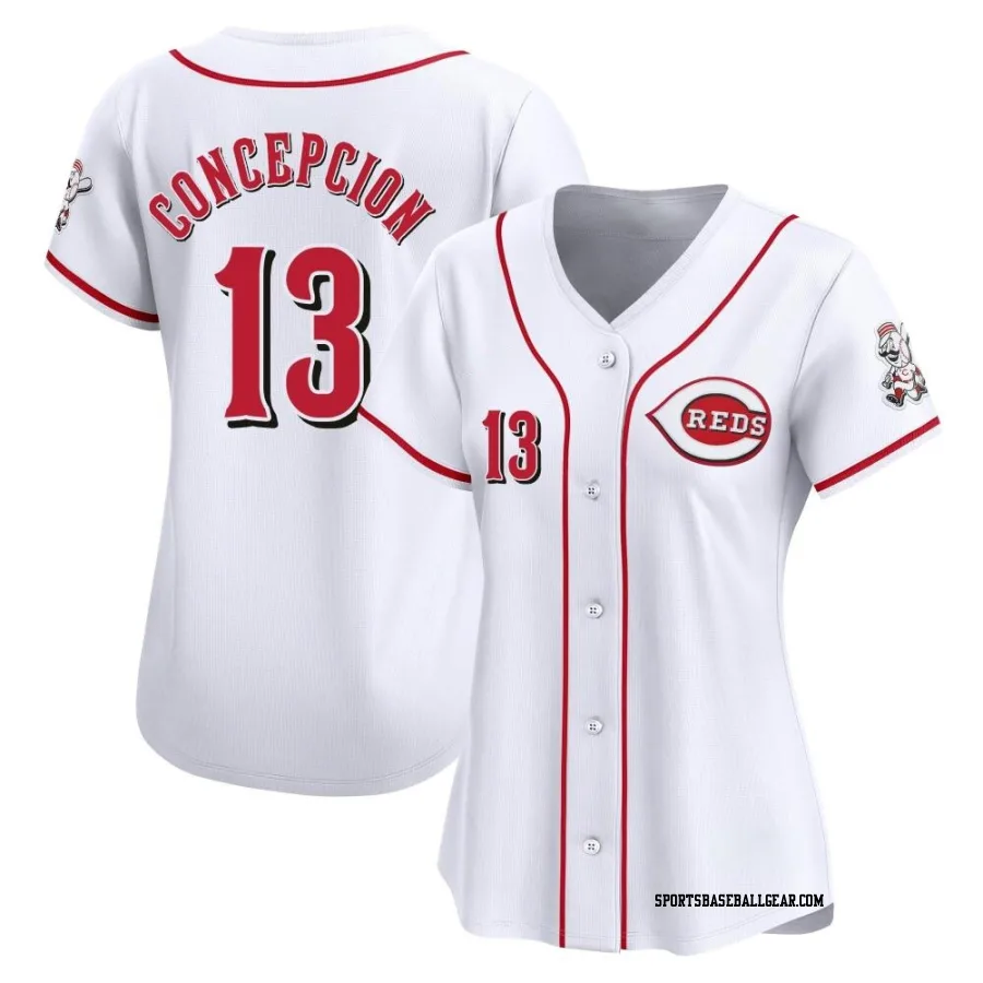Dave Concepcion Women's Cincinnati Reds White Limited Home Jersey