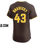 Dave Dravecky Men's San Diego Padres Brown Elite Road Vapor Premier Jersey