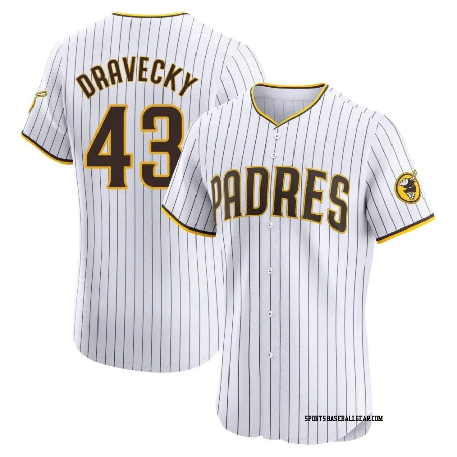 Dave Dravecky Men's San Diego Padres White Elite Home Jersey