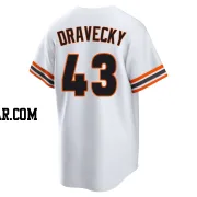 Dave Dravecky Men's San Francisco Giants White Limited Throwback Cooperstown Collection Jersey