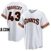 Dave Dravecky Youth San Francisco Giants White Limited Throwback Cooperstown Collection Jersey