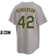 Dave Henderson Men's Oakland Athletics Gray Replica Away 2.0 Jersey