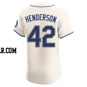 Dave Henderson Men's Seattle Mariners Cream Elite Alternate Jersey