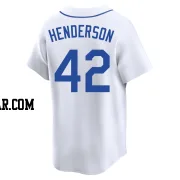 Dave Henderson Men's Seattle Mariners White Limited Throwback Cooperstown Collection Jersey