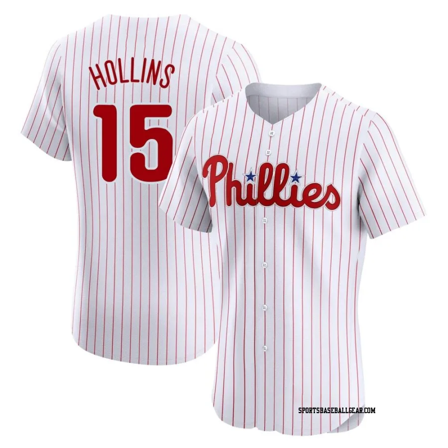 Dave Hollins Men's Philadelphia Phillies White Elite Home Jersey