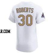 Dave Roberts Men's Los Angeles Dodgers Gold Elite White 2025 Collection Jersey