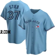 Dave Stieb Men's Toronto Blue Jays Blue Replica Powder Alternate Jersey