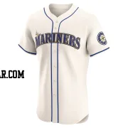 Dave Valle Men's Seattle Mariners Cream Elite Alternate Jersey