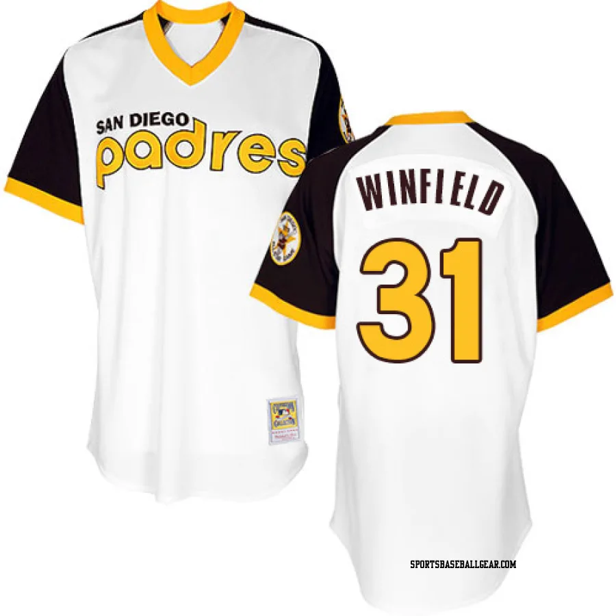 Dave Winfield Men's San Diego Padres White Authentic Throwback Jersey