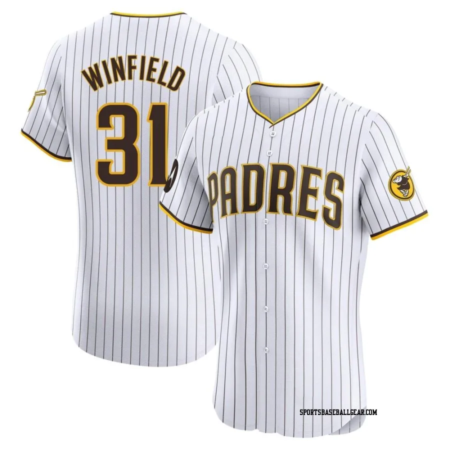 Dave Winfield Men's San Diego Padres White Elite Home Patch Jersey