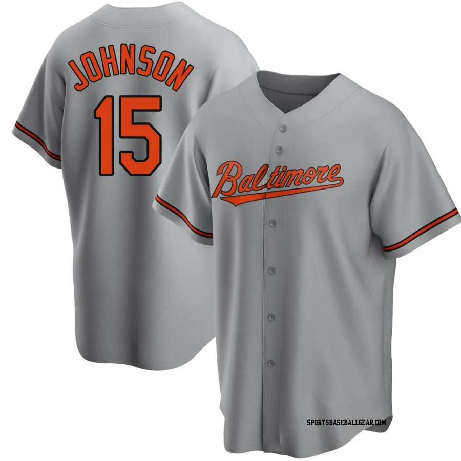 Davey Johnson Men's Baltimore Orioles Gray Replica Road Jersey