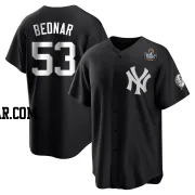 David Bednar Men's New York Yankees Black/White Replica 2024 World Series Jersey