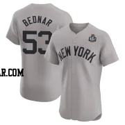 David Bednar Men's New York Yankees Gray Elite Road 2024 World Series Jersey