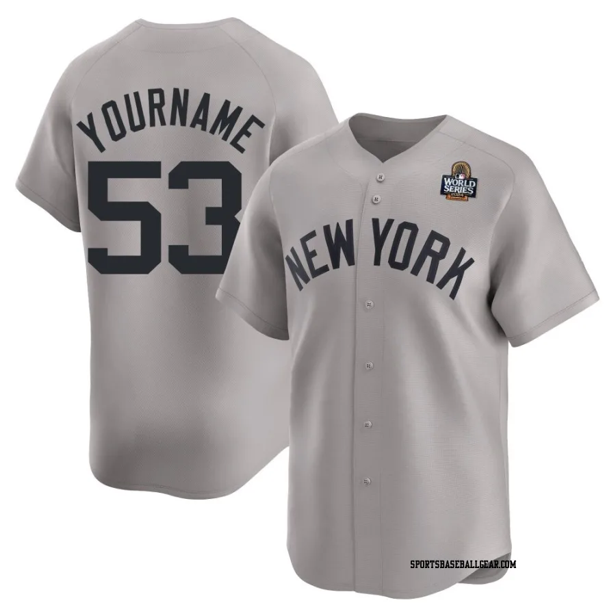 David Bednar Men's New York Yankees Gray Limited Away 2024 World Series Jersey