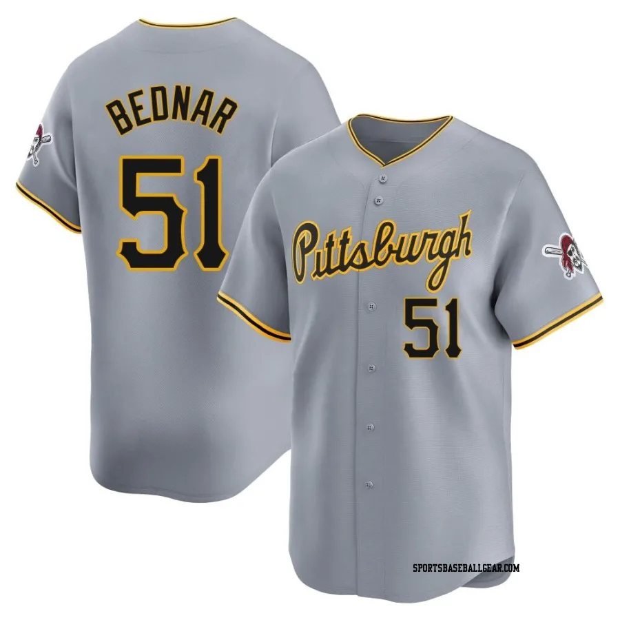 David Bednar Men's Pittsburgh Pirates Gray Limited Away Jersey