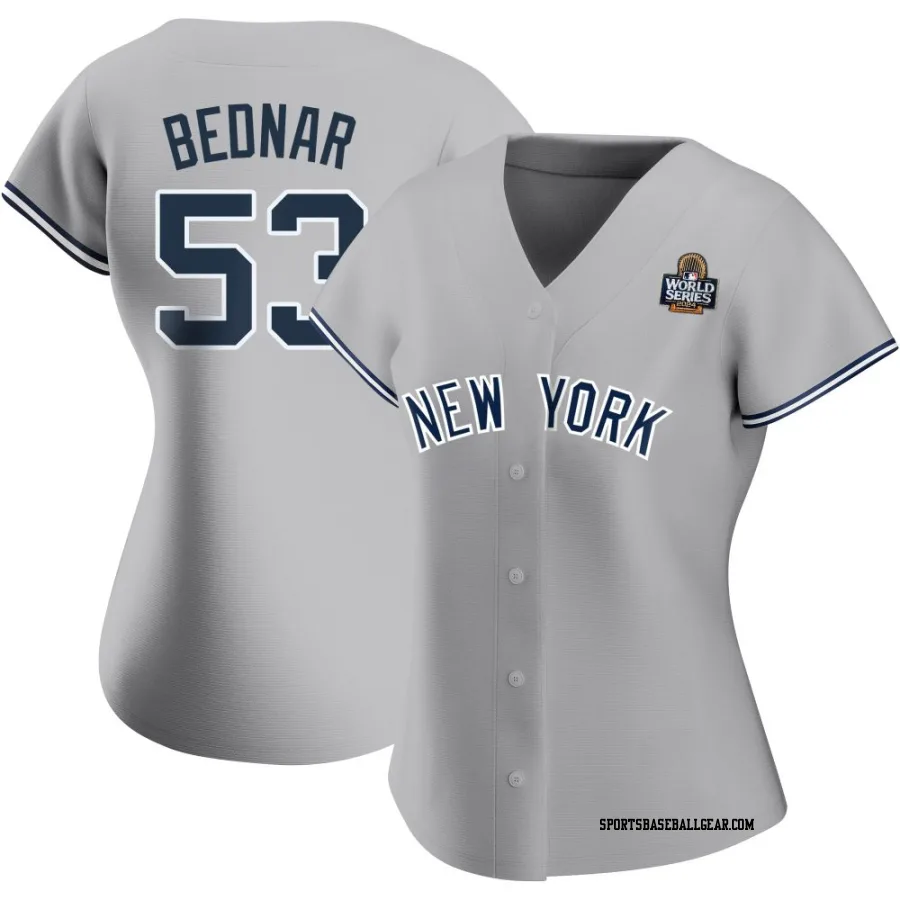 David Bednar Women's New York Yankees Gray Authentic Road Name 2024 World Series Jersey