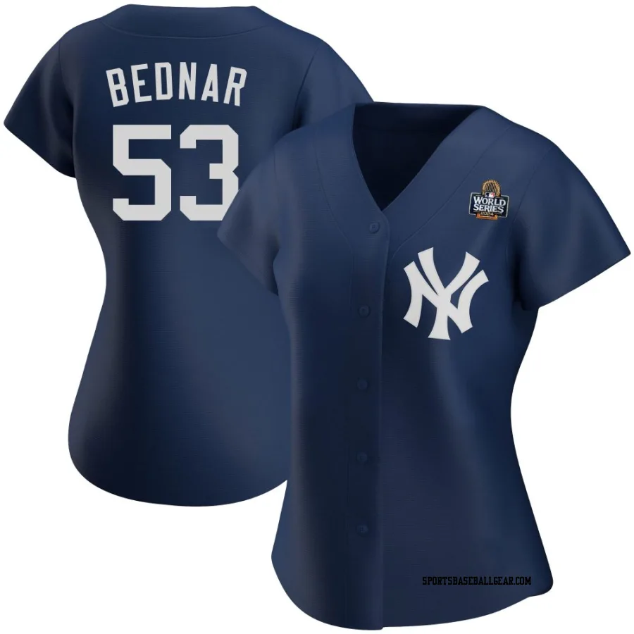 David Bednar Women's New York Yankees Navy Authentic Alternate Team 2024 World Series Jersey
