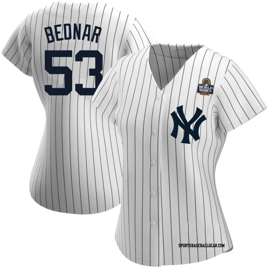 David Bednar Women's New York Yankees White Authentic Home Name 2024 World Series Jersey