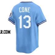 David Cone Men's Kansas City Royals Light Blue Limited Throwback Cooperstown Collection Jersey