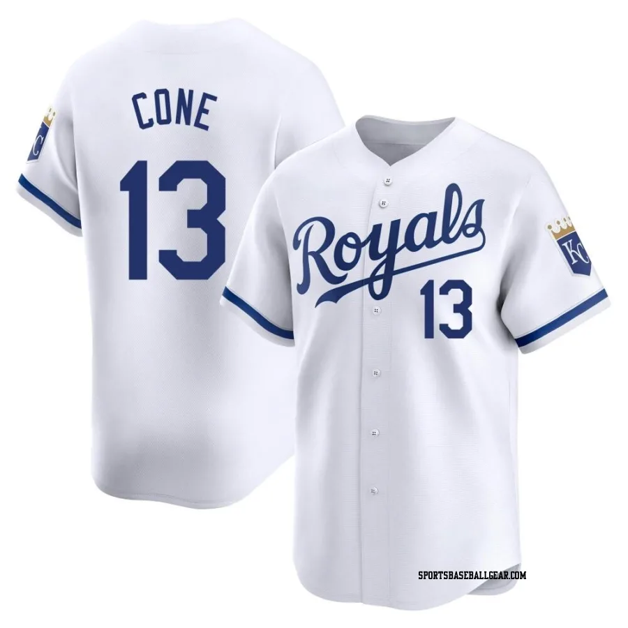 David Cone Youth Kansas City Royals White Limited Home Jersey