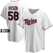 David Festa Youth Minnesota Twins White Replica Home Jersey