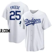 David Freese Men's Los Angeles Dodgers White Replica 2024 World Tour Seoul Series Home Jersey