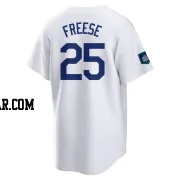 David Freese Men's Los Angeles Dodgers White Replica 2024 World Tour Seoul Series Home Jersey