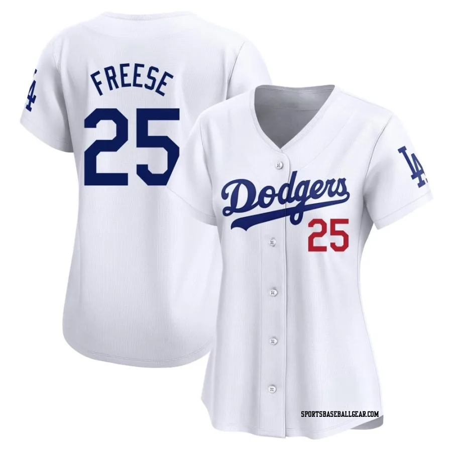 David Freese Women's Los Angeles Dodgers White Limited Home Jersey