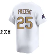 David Freese Youth Los Angeles Dodgers Gold Limited White 2025 Collection Jersey