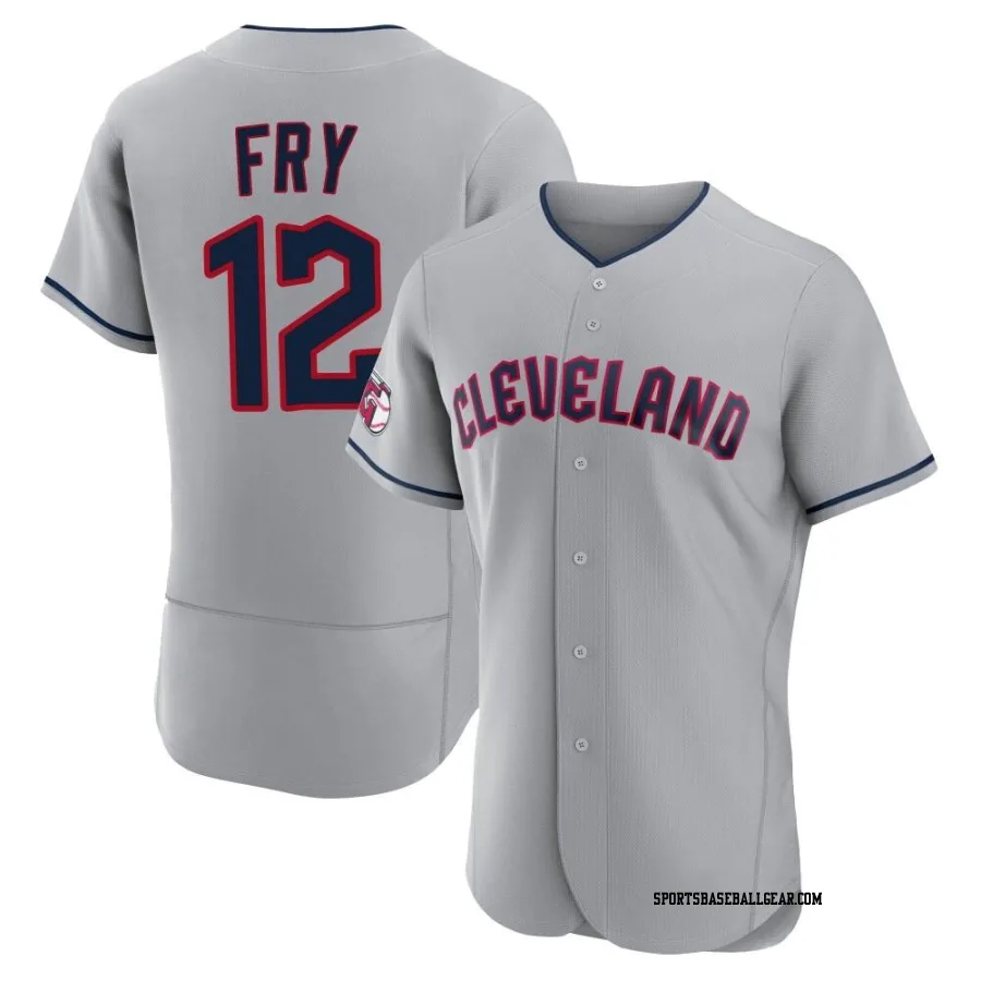 David Fry Men's Cleveland Guardians Gray Authentic Road Jersey