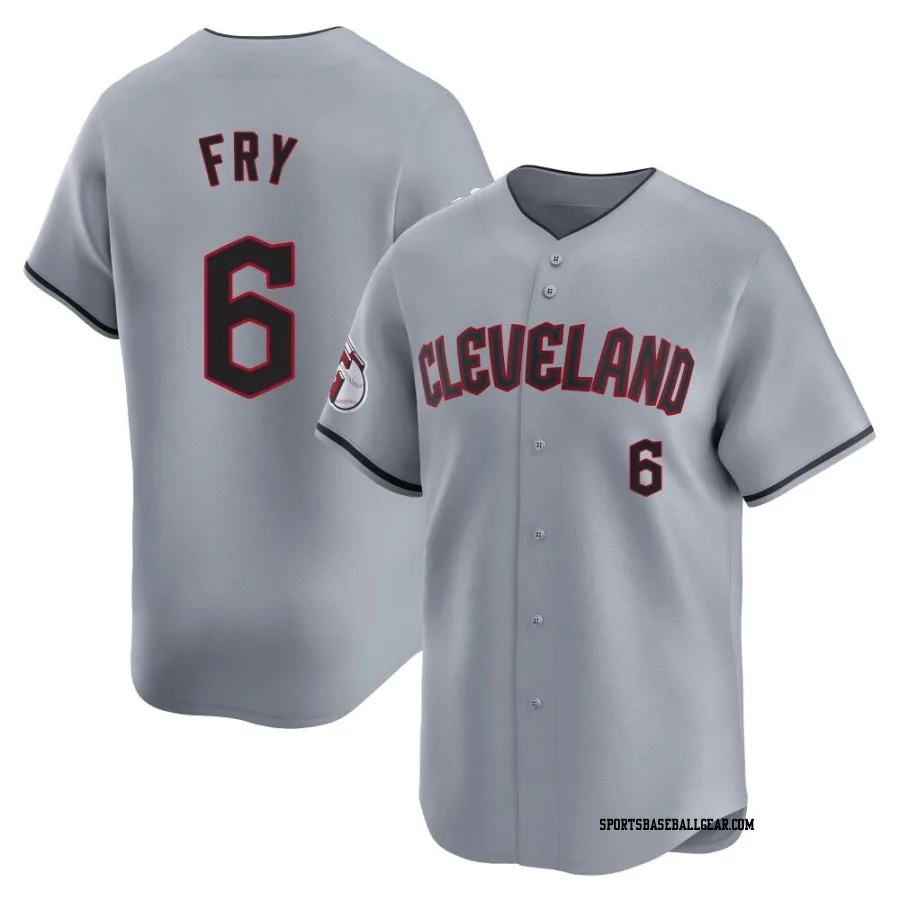David Fry Men's Cleveland Guardians Gray Limited Road Jersey